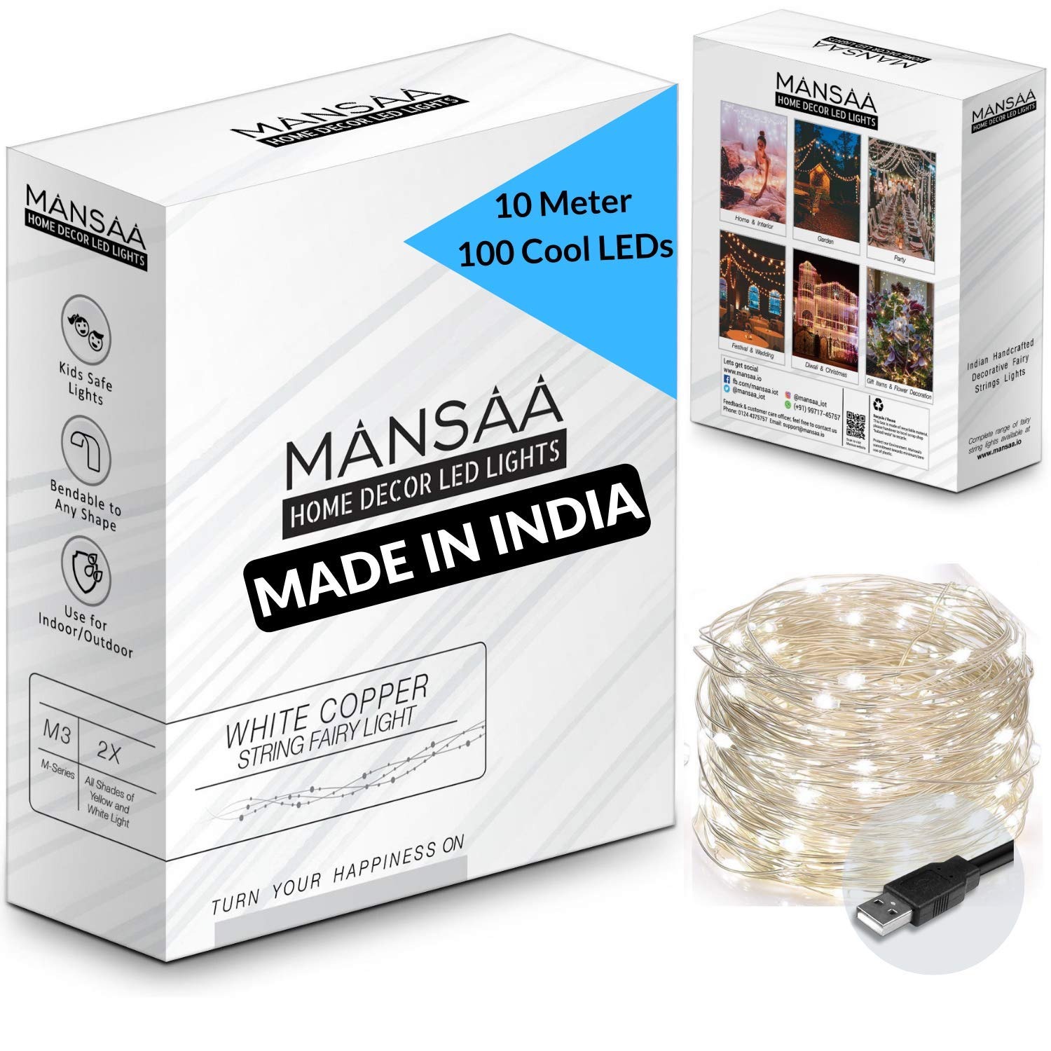 MANSAA 100 LED Fairy String Lights - Image 4