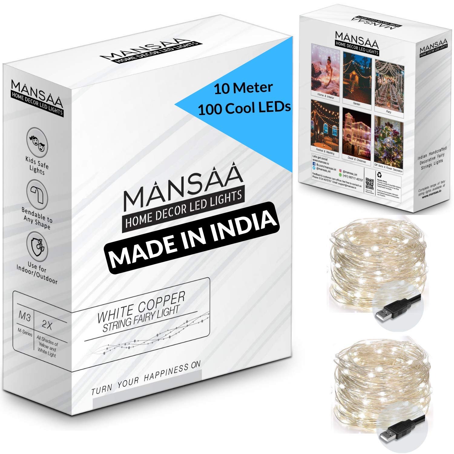 MANSAA 100 LED Fairy String Lights - Image 2