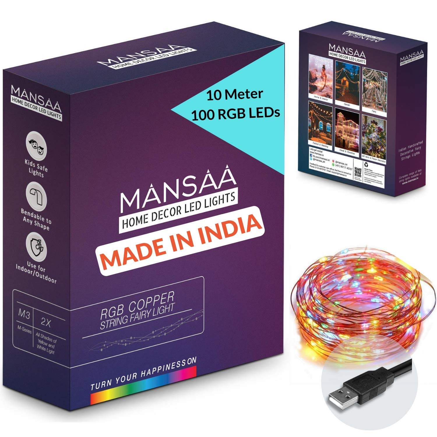 MANSAA 100 LED Fairy String Lights - Image 3