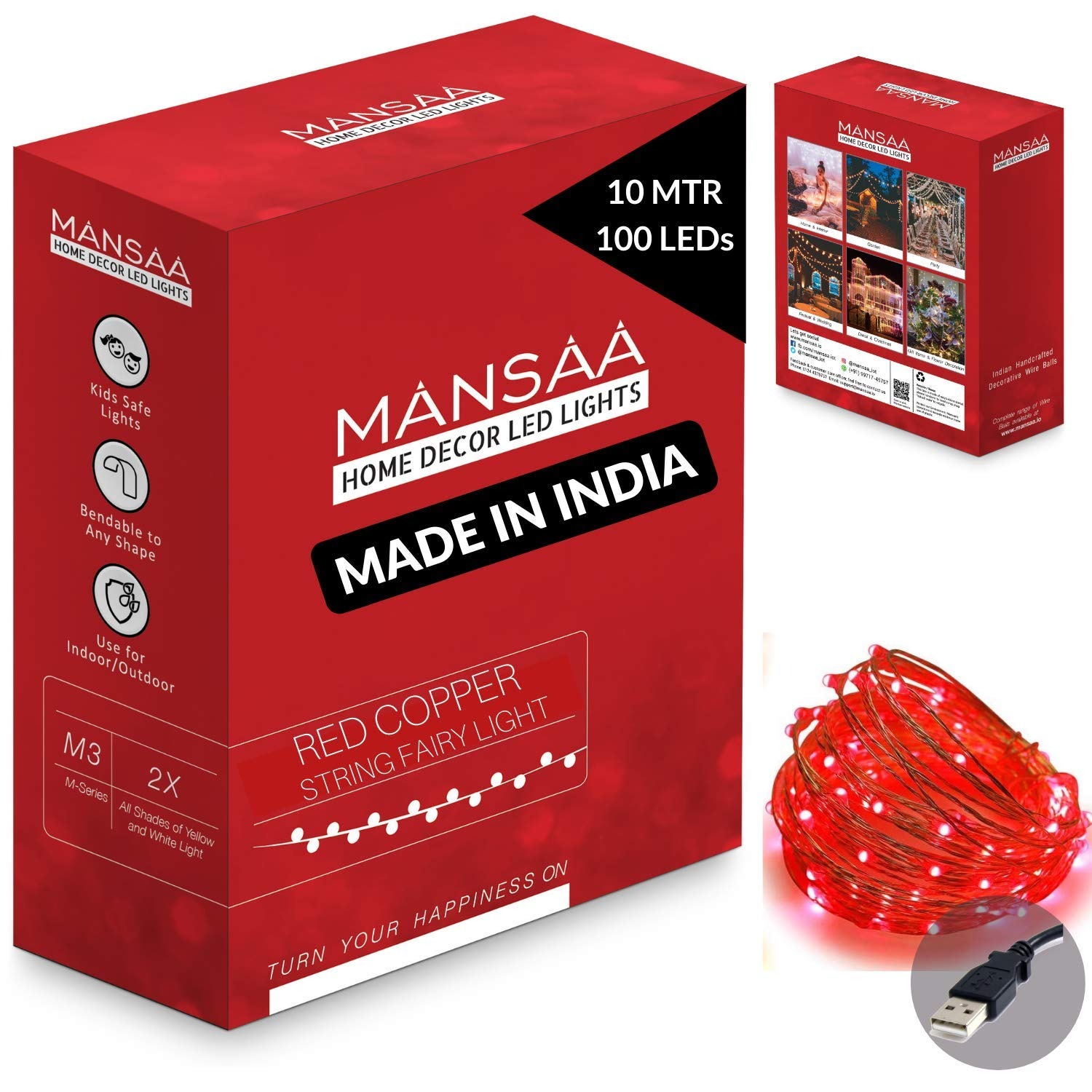 MANSAA 100 LED Fairy String Lights - Image 8